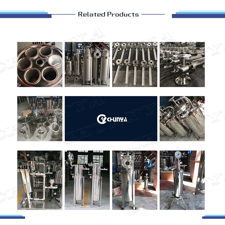 High Efficiency 304 Stainless Steel Liquid Multi Bag Filter Housing