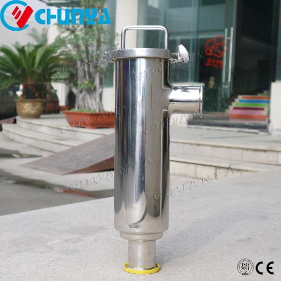 High Capacity Sanitary Stainless Pipeline Filter with SS304 SS316