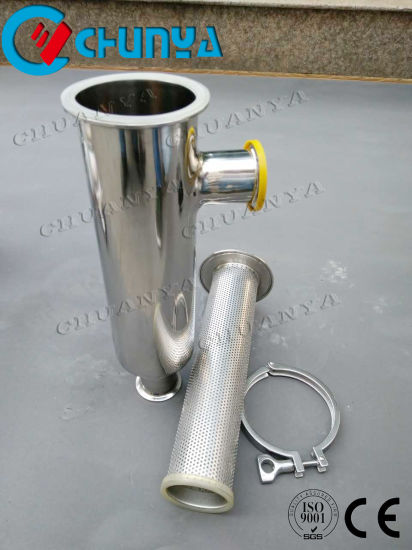 High Capacity Sanitary Stainless Pipeline Filter with SS304 SS316