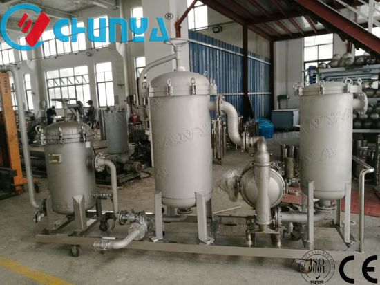 Sanitary Stainless Steel Polished Movable Bag Filter with Water Pump